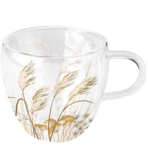 Double-walled glass 0.2 L Waving grass