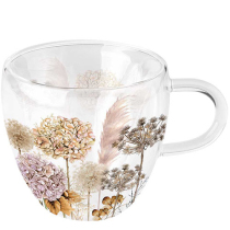 Double-walled glass 0.2 L Dried flowers