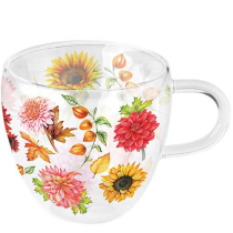 Double-walled glass 0.2 L Autumn blooming