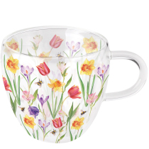 Double-walled glass 0.2 L Flowers in spring