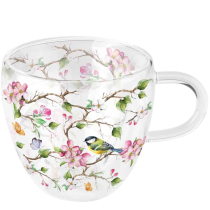 Double-walled glass 0.2 L Lively blossom tree