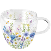 Double-walled glass 0.2 L Wild meadow flowers