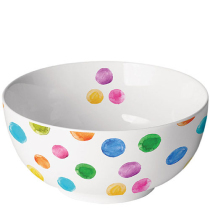 Bowl Polka dots white