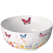 Bowl Butterflies in field white