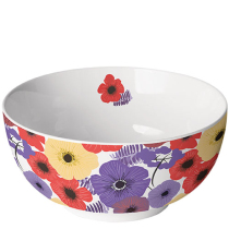 Bowl Colourful flowers lila