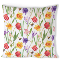 Cushion cover 40x40 cm Flowers in spring