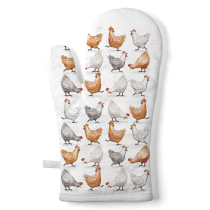 Oven mitt Cackling chickens