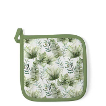 Potholder Jungle leaves white