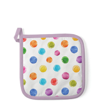 Potholder Polka dots white