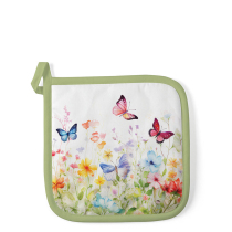 Potholder Butterflies in field white