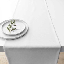 Table runner 40x150 cm Uni snow white