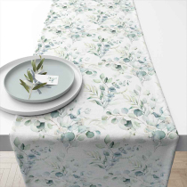 Table runner 40x150 cm Eucalyptus all over