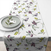 Table runner 40x150 cm Delicious olives