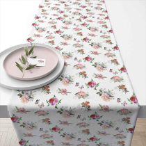 Table runner 40x150 cm Charlotte white