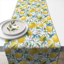 Table runner 40x150 cm Mediterranean lemons