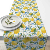 Table runner 40x150 cm Mediterranean lemons