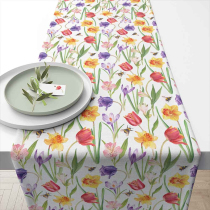 Table runner 40x150 cm Flowers in spring