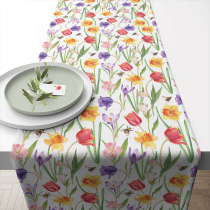 Table runner 40x150 cm Flowers in spring