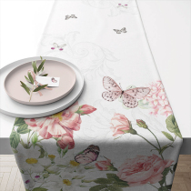 Table runner 40x150 cm Amelia white