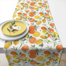 Table runner 40x150 cm Lemons and oranges