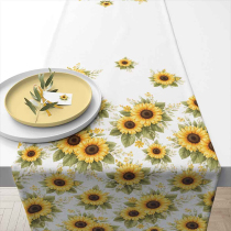 Table runner 40x150 cm Sunflower pattern