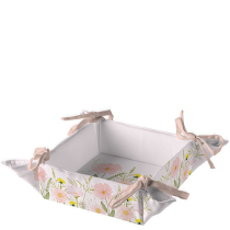 Bread basket Pastel flowers pink
