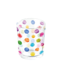 Tea light holder Polka dots white