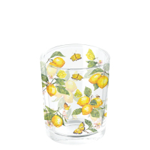 Tea light holder Fresh lemons white