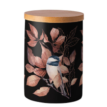 Storage jar medium Lovely chickadee black