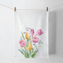 Kitchen towel Tulips bouquet