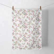 Kitchen towel Spring blossom white
