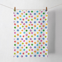 Kitchen towel Polka dots white