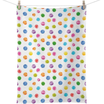 Kitchen towel Polka dots white