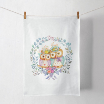 Kitchen towel Owl couple in love