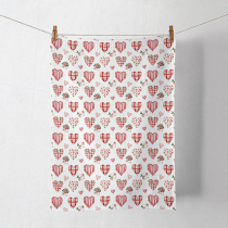 Kitchen towel Lovely hearts