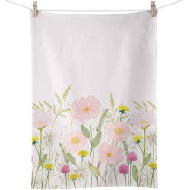 Kitchen towel Pastel flowers pink
