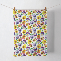 Kitchen towel Lots of pansies