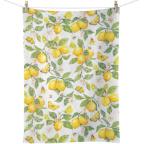Kitchen towel Fresh lemons white