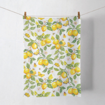 Kitchen towel Fresh lemons white