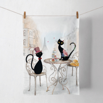 Kitchen towel Cats in Paris