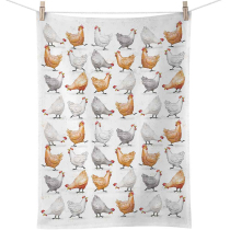 Kitchen towel Cackling chickens