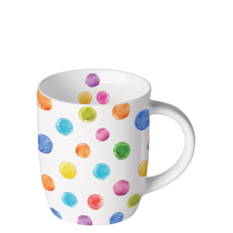 Mug 0.2 L Polka dots white