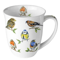 Mug 0.4 L Bird species white