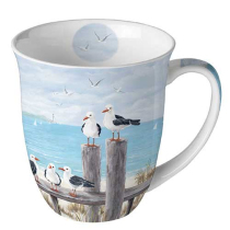 Mug 0.4 L Seagulls on the dock