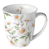 Mug 0.4 L Beautiful daisies white