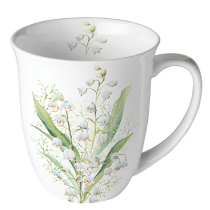 Mug 0.4 L Lily of the valley white