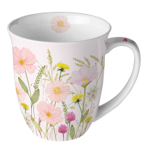 Mug 0.4 L Pastel flowers pink