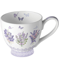 Mug 0.45 L Lovely lavender white