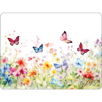 Placemat Butterflies in field white