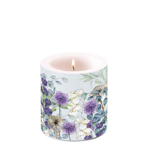Candle small Lunaria green